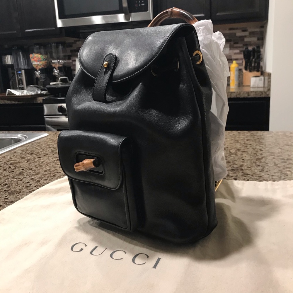 Gucci Bamboo Black Backpack - Picture 2 of 16